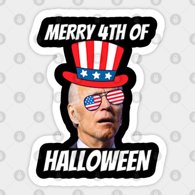 Funny Biden 4th of july Halloween Sticker by RayaneDesigns
